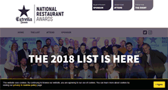 Desktop Screenshot of nationalrestaurantawards.co.uk